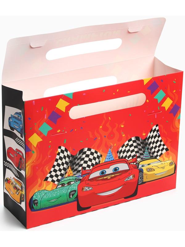 Пакет подарочный-коробка Champion, подарочная упаковка, 40×30×12 см, Тачки
