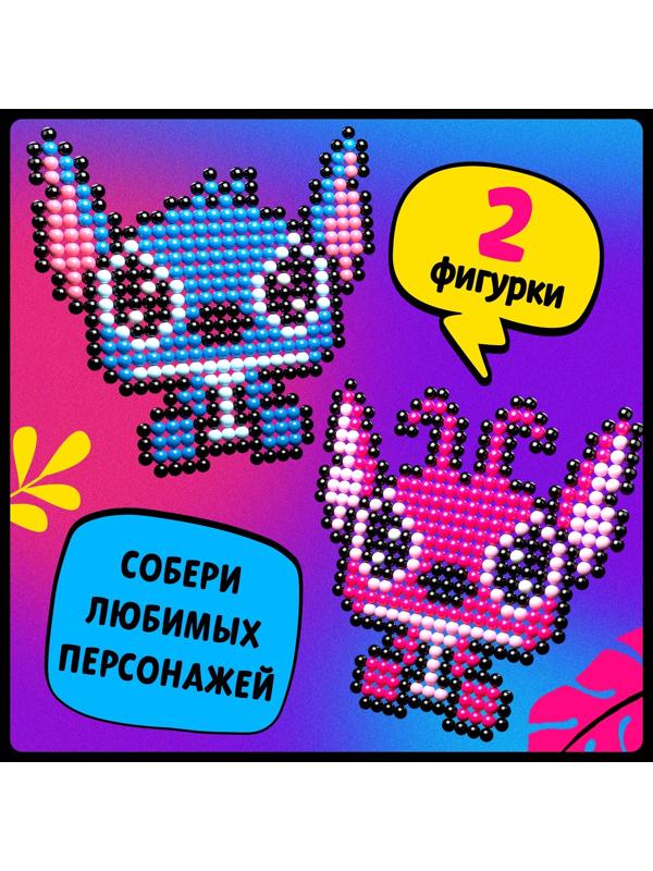 Аквамозаика «Стич с подружкой», более 800 шариков, 2 фигурки