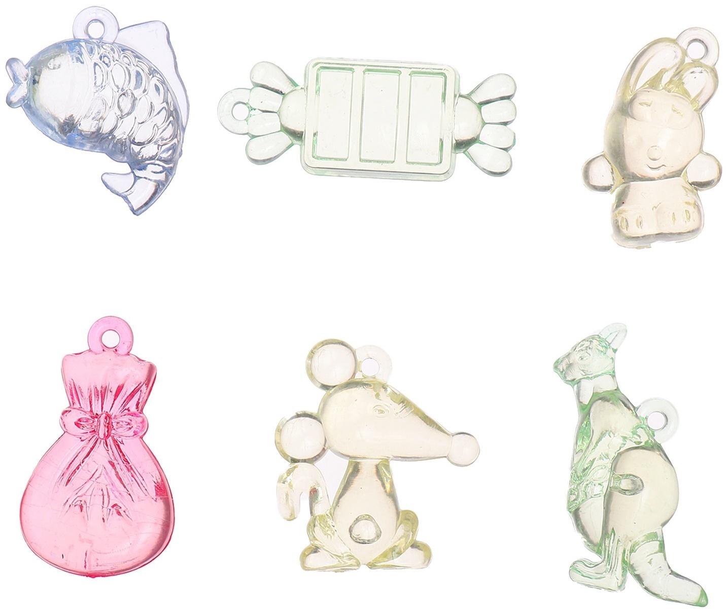 Набор для опытов «Эпоксидная смола», брелоки с наполнением, 3 молда