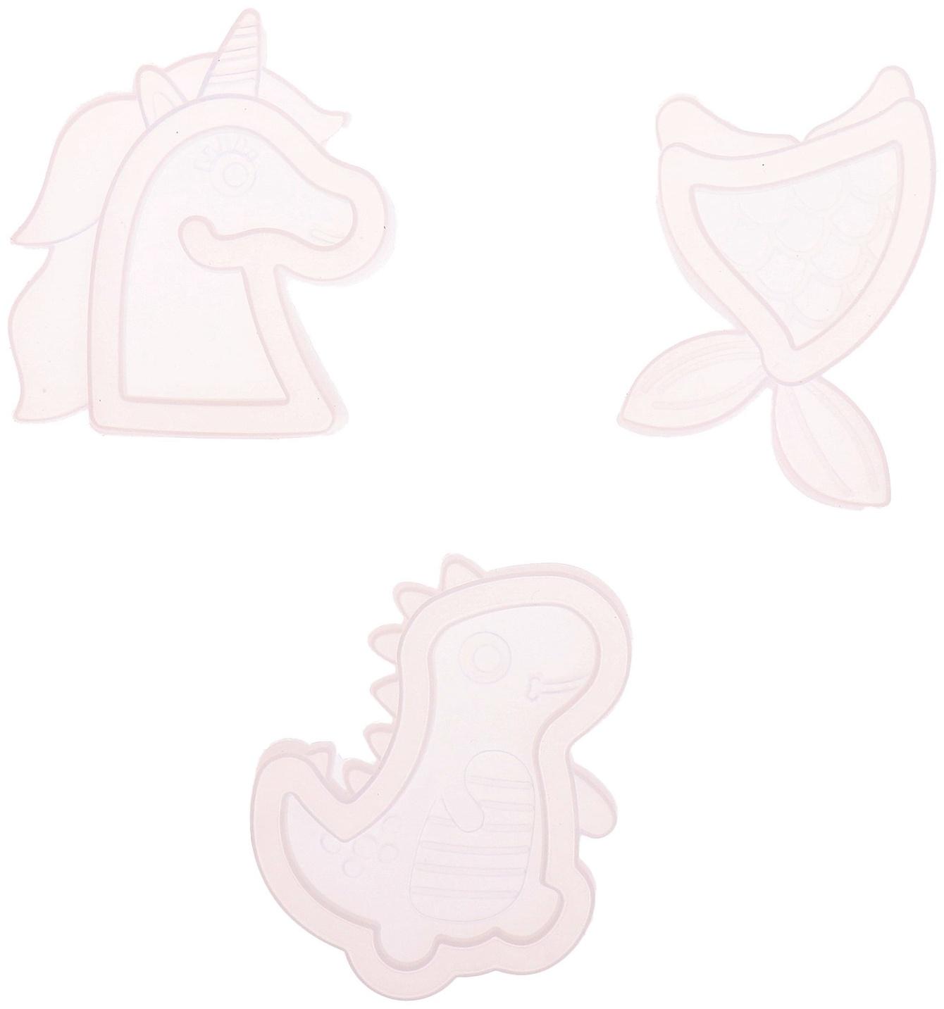 Набор для опытов «Эпоксидная смола», брелоки с наполнением, 3 молда