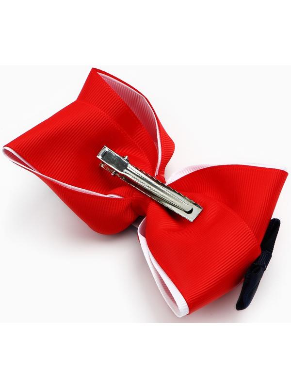 Бант для волос на заколке школьный, 11.5 см, Кошечка Мари