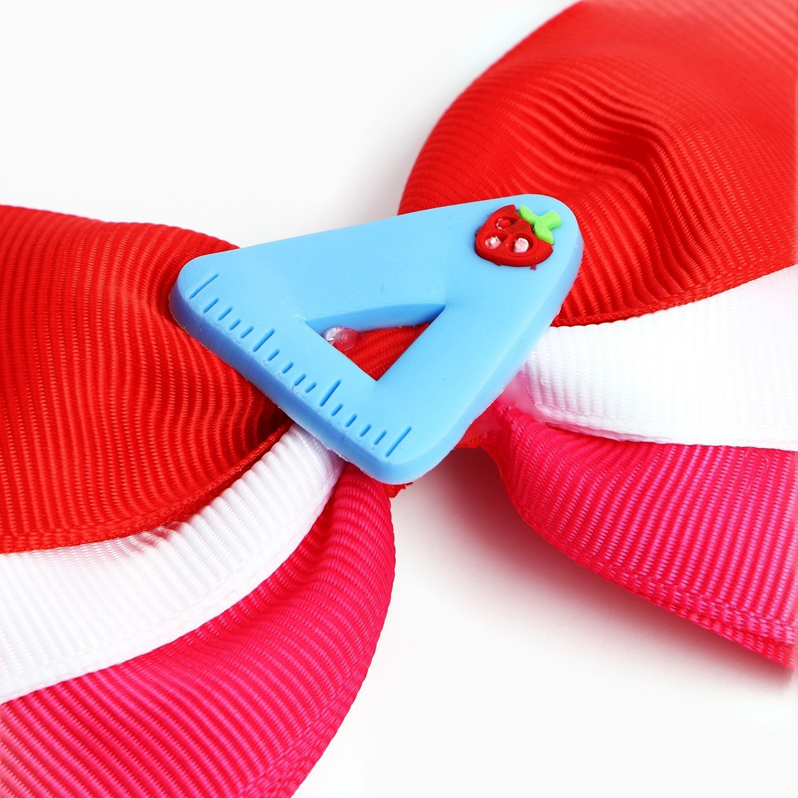 Бант для волос на заколке школьный, 12 см, Принцессы