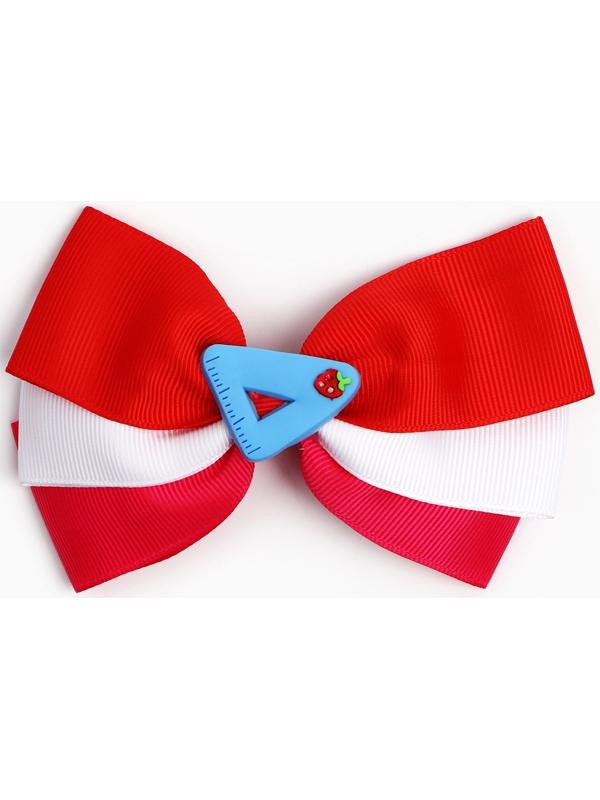 Бант для волос на заколке школьный, 12 см, Принцессы