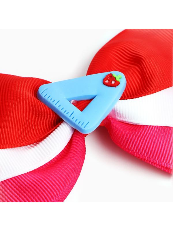 Бант для волос на заколке школьный, 12 см, Принцессы