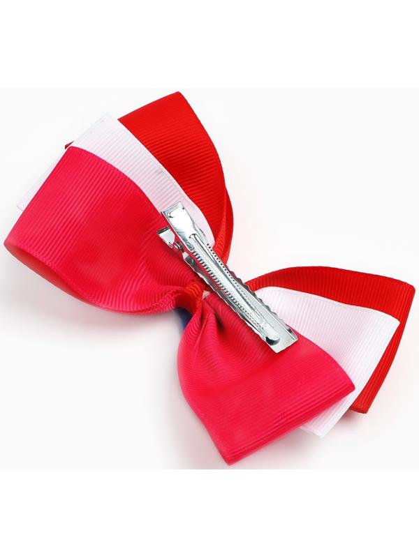 Бант для волос на заколке школьный, 12 см, Принцессы