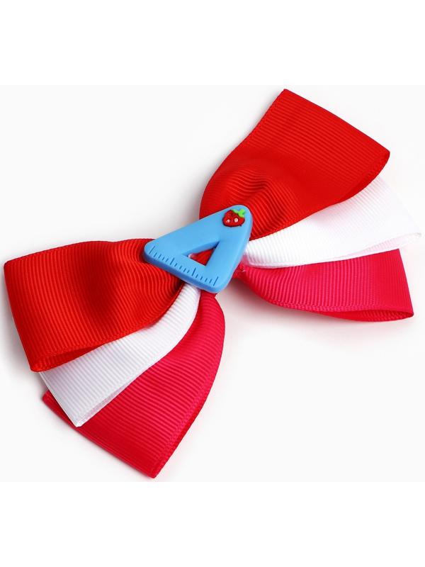 Бант для волос на заколке школьный, 12 см, Принцессы