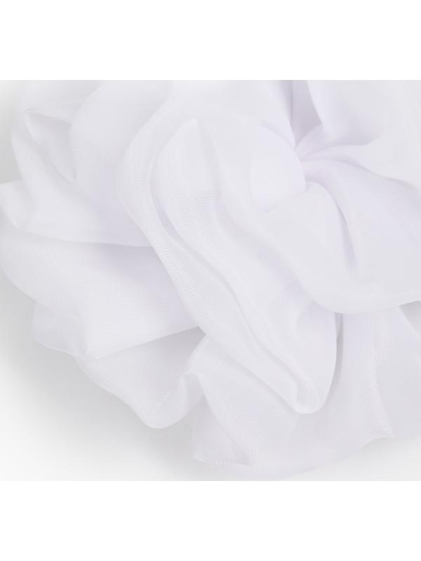 Бант для волос на резинке школьный, белый, 13 см, Принцессы