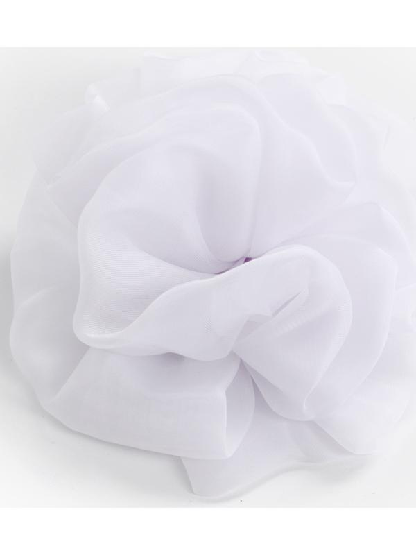 Бант для волос на резинке школьный, белый, 13 см, Принцессы