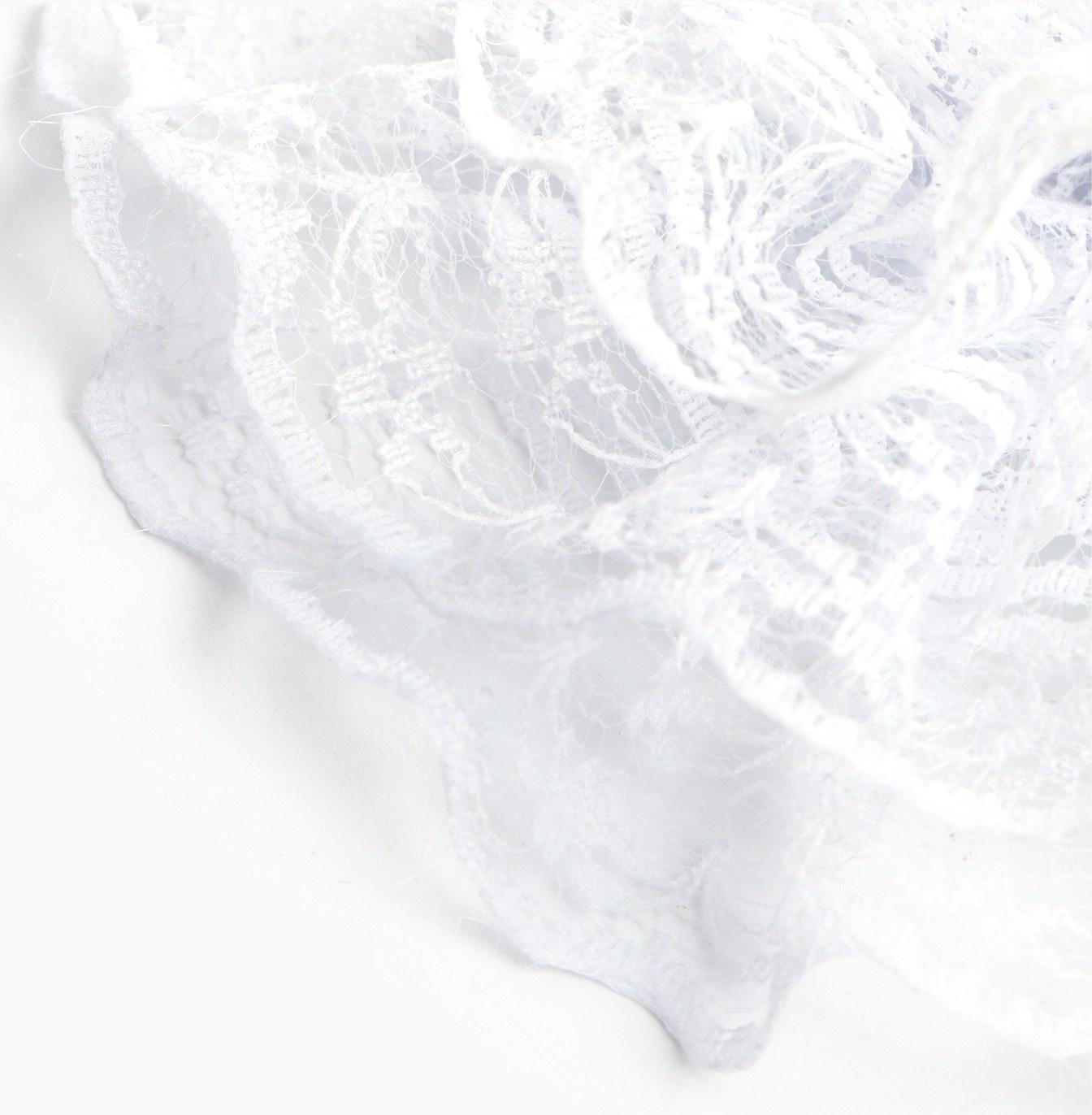 Бант для волос на резинке школьный, белый, 10.5 см, Принцессы