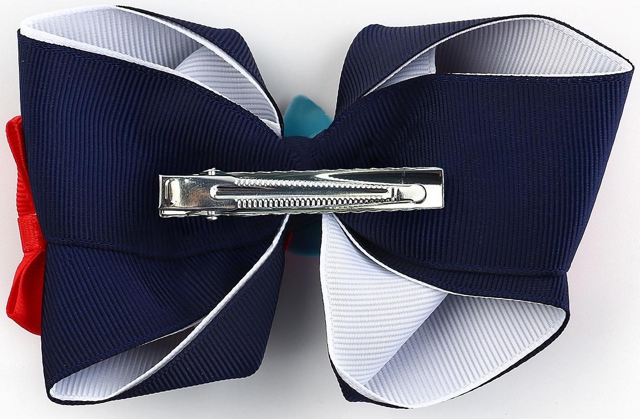 Бант для волос на заколке школьный, 12 см, Холодное сердце