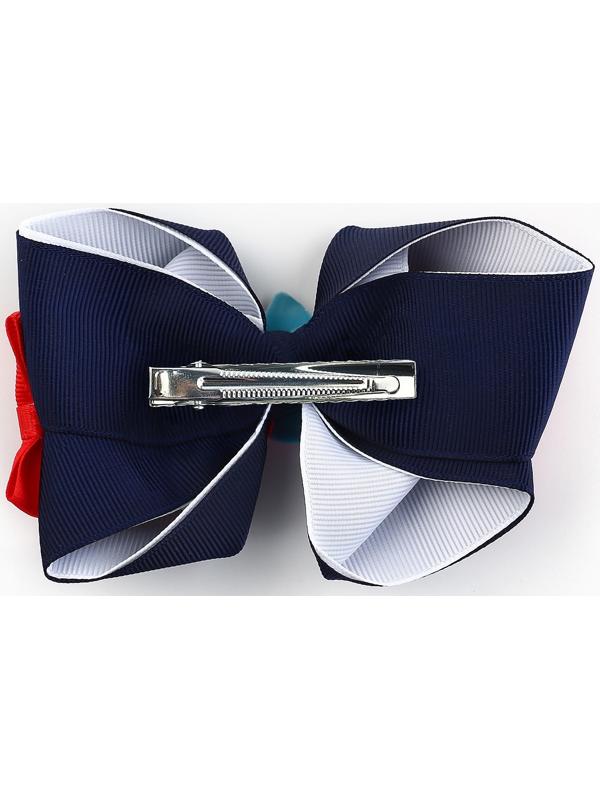 Бант для волос на заколке школьный, 12 см, Холодное сердце