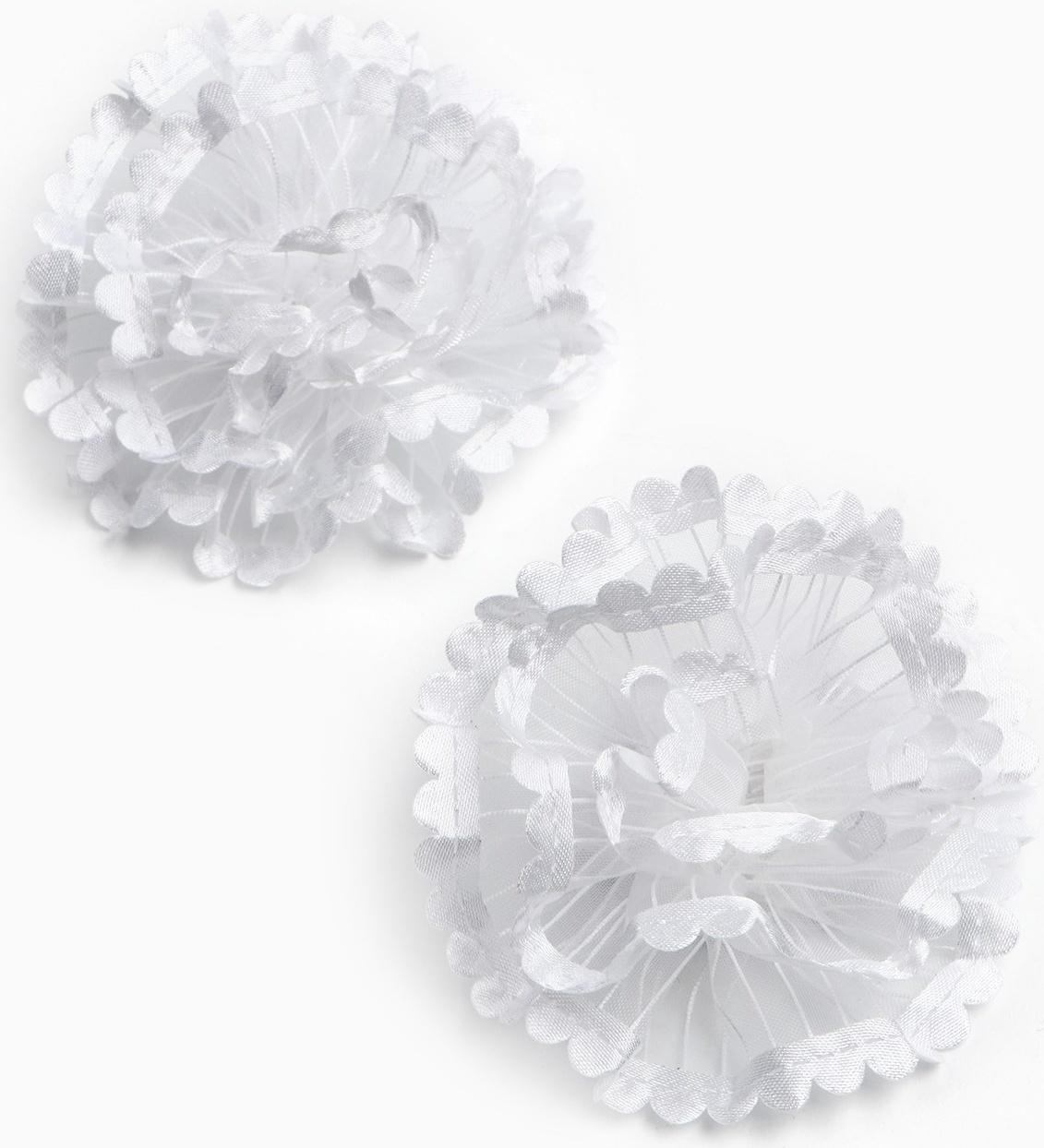 Бант для волос на резинке, белый, 2 штуки, 7 см, Коты аристократы