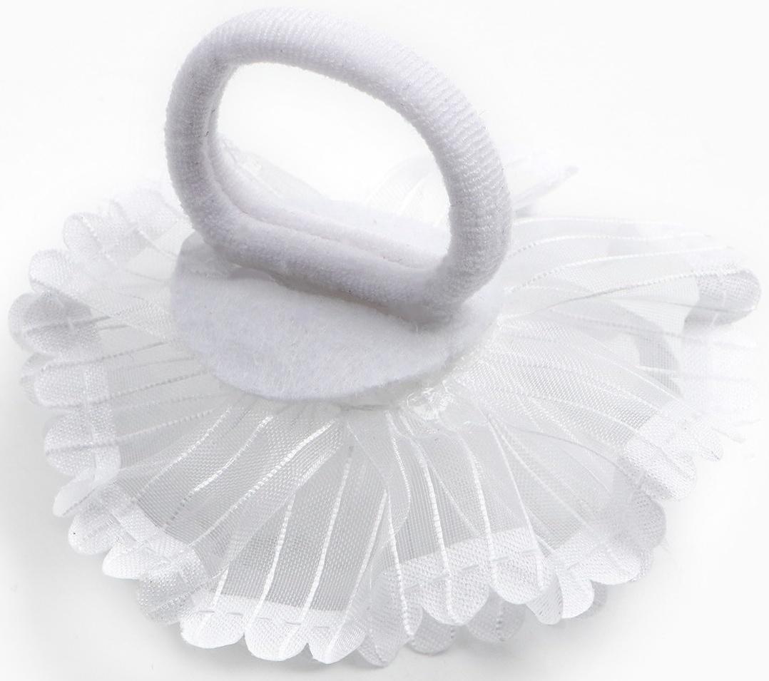 Бант для волос на резинке, белый, 2 штуки, 7 см, Коты аристократы