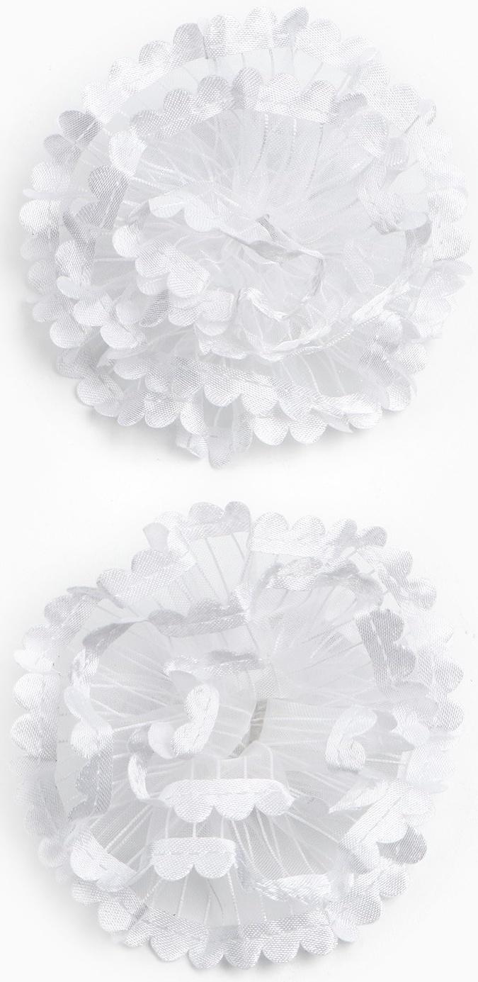 Бант для волос на резинке, белый, 2 штуки, 7 см, Коты аристократы