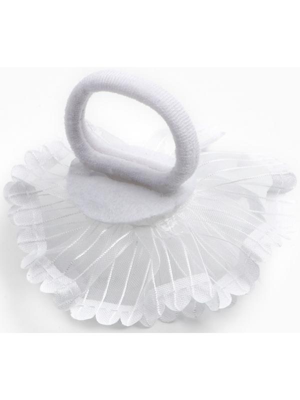 Бант для волос на резинке, белый, 2 штуки, 7 см, Коты аристократы