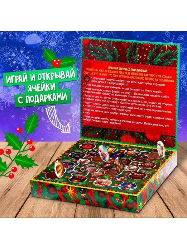 Настольная игра ходилка-бродилка для детей «Сказочное адвент-приключение», 2-4 игрока, 3+