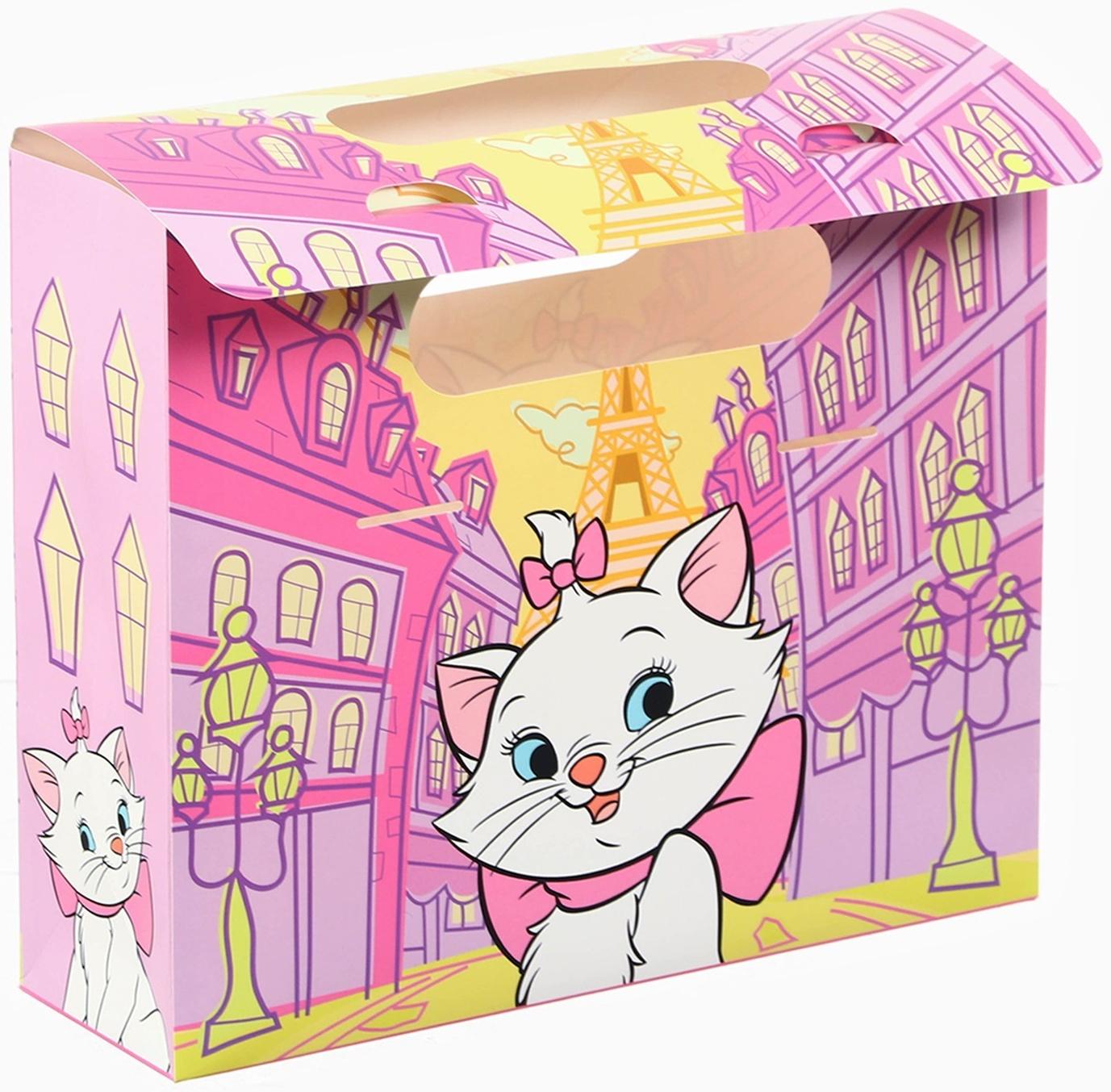 Пакет подарочный-коробка, Коты аристократы, 24х20х7 см