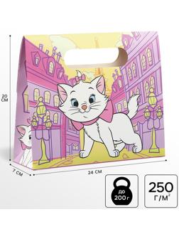 Пакет подарочный-коробка, Коты аристократы, 24х20х7 см