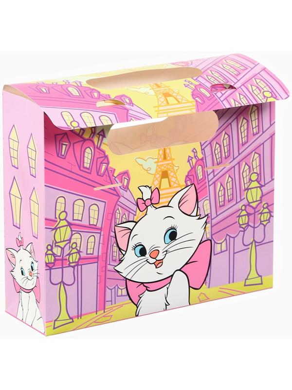 Пакет подарочный-коробка, Коты аристократы, 24х20х7 см