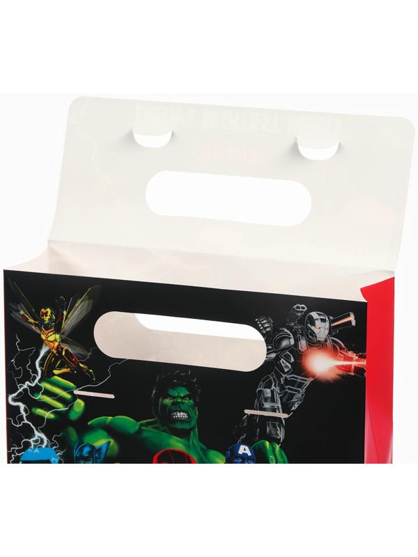 Пакет подарочный-коробка «Герои», Мстители, 24х20х7