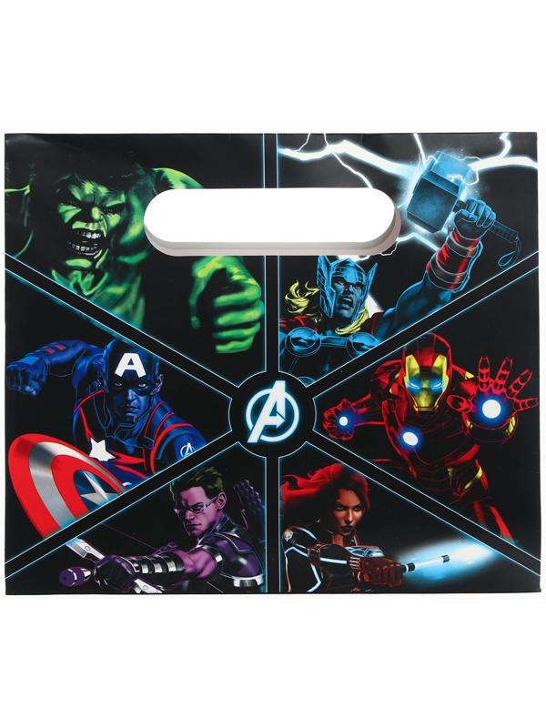 Пакет подарочный-коробка «Герои», Мстители, 24х20х7
