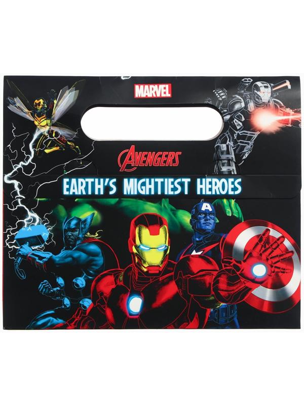 Пакет подарочный-коробка «Герои», Мстители, 24х20х7