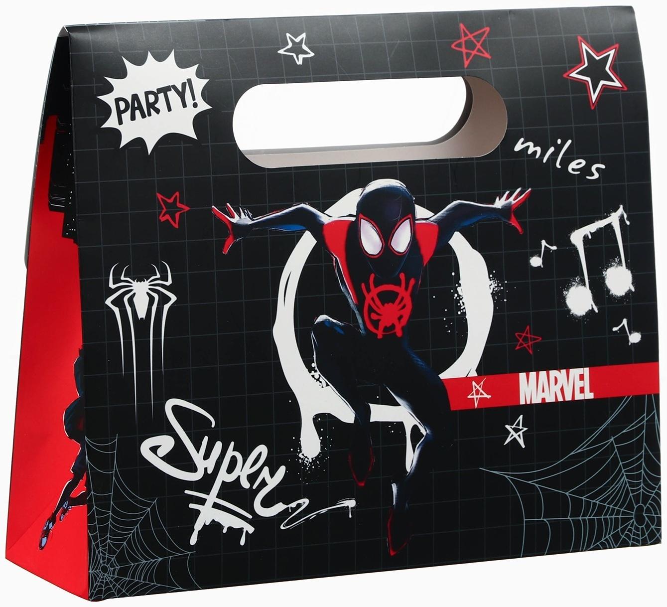 Пакет подарочный-коробка Amazing, Человек-паук, 24×20×7 см