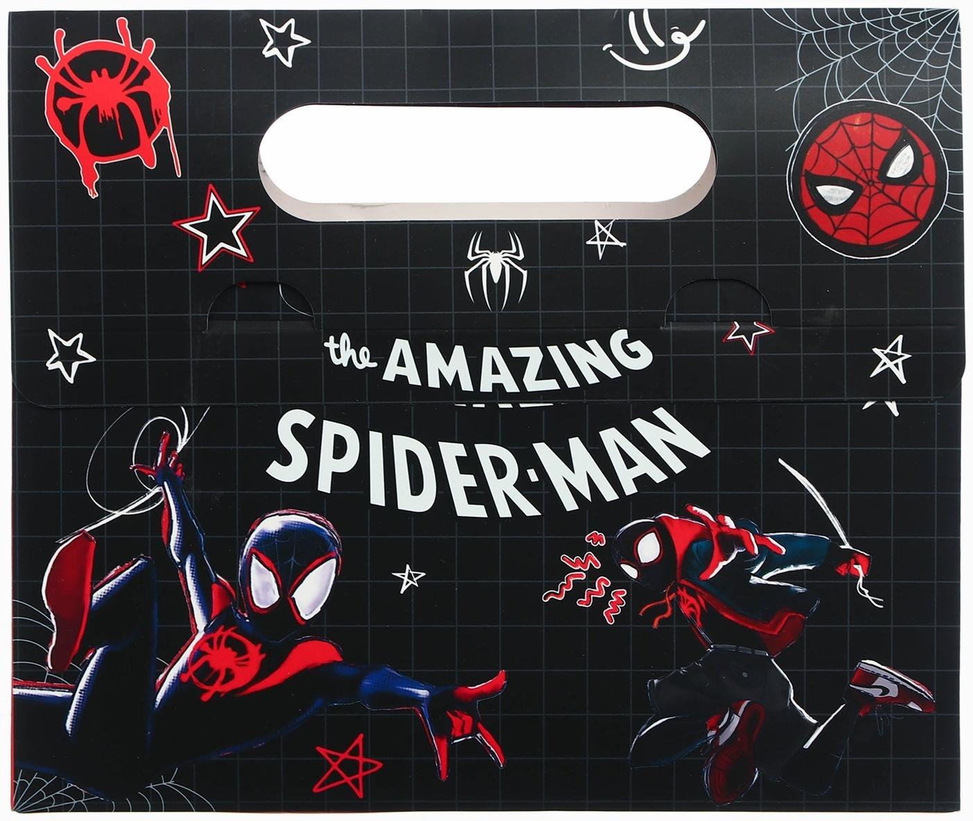 Пакет подарочный-коробка Amazing, Человек-паук, 24×20×7 см