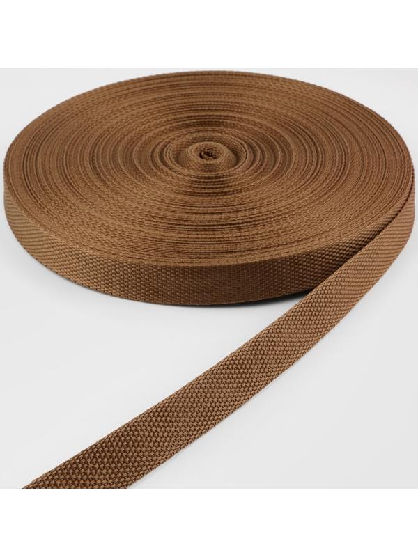 Стропа ременная, 20 мм, 50 ± 1 м, плотность 6,5 гр/м, цвет коричневый №29-1