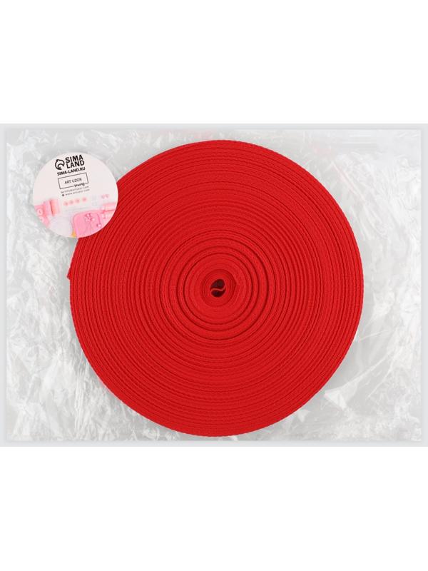 Стропа ременная, 20 мм, 50 ± 1 м, плотность 8,2 гр/м, цвет красный №35