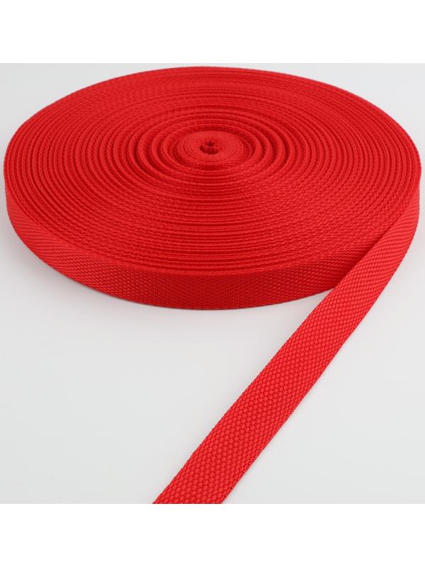 Стропа ременная, 20 мм, 50 ± 1 м, плотность 8,2 гр/м, цвет красный №35