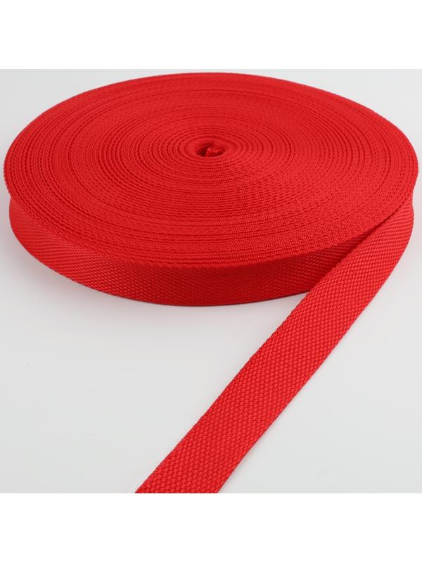 Стропа ременная, 25 мм, 50 ± 1 м, плотность 10,2 гр/м, цвет красный №35