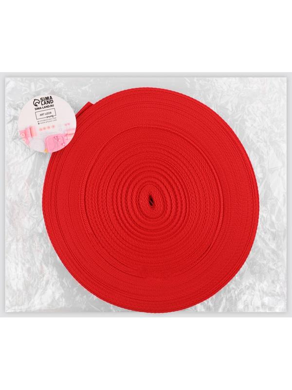 Стропа ременная, 40 мм, 50 ± 1 м, плотность 15,5 гр/м, цвет красный №35