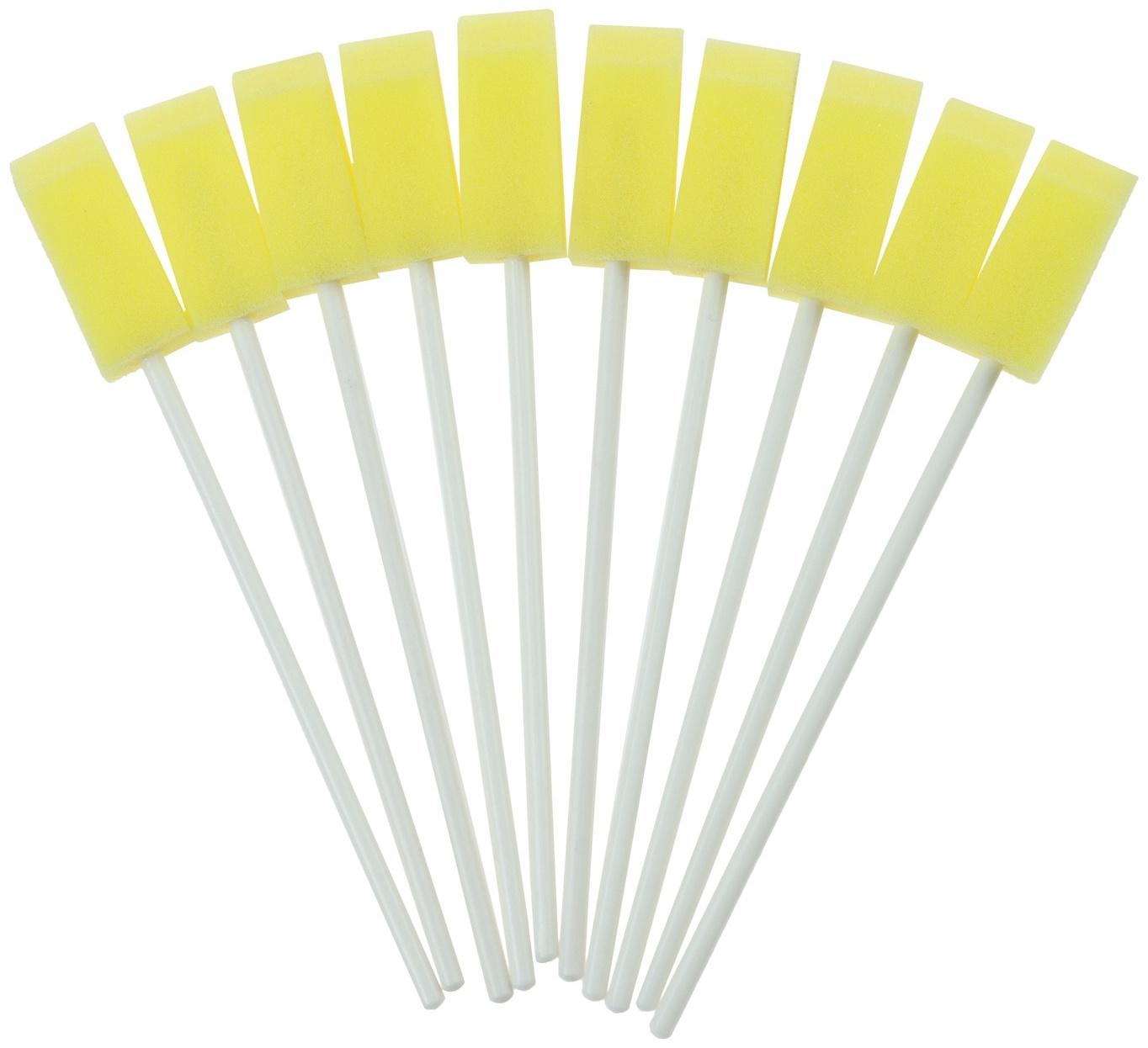 Щётка для детейлинга автомобиля, 14,5 см, жёлтый, поролон, набор 10 шт