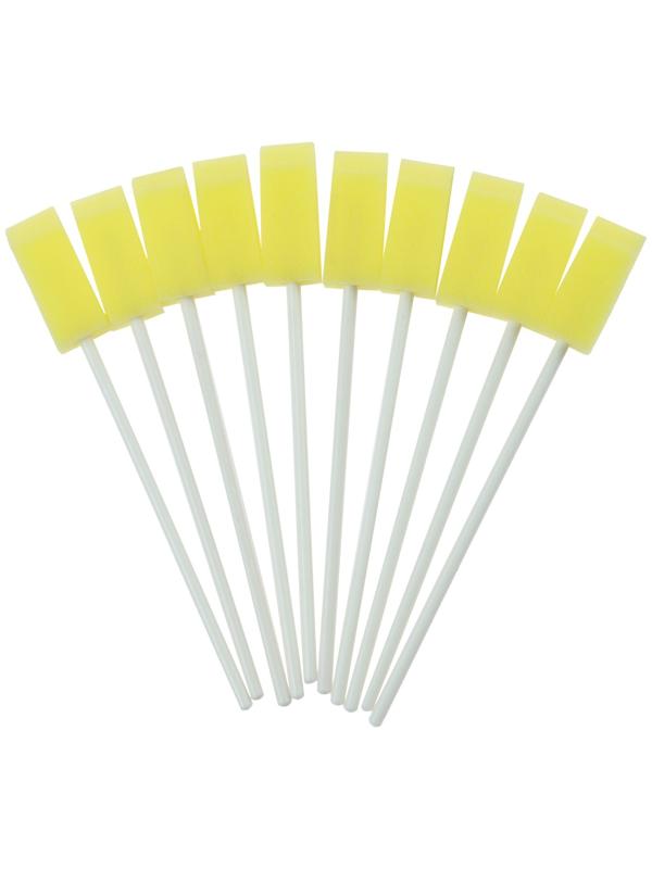 Щётка для детейлинга автомобиля, 14,5 см, жёлтый, поролон, набор 10 шт