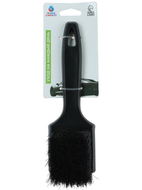Щётка для мыться колёс Grand Caratt, средней жёсткости ворс, 20 см, чёрная, пластик