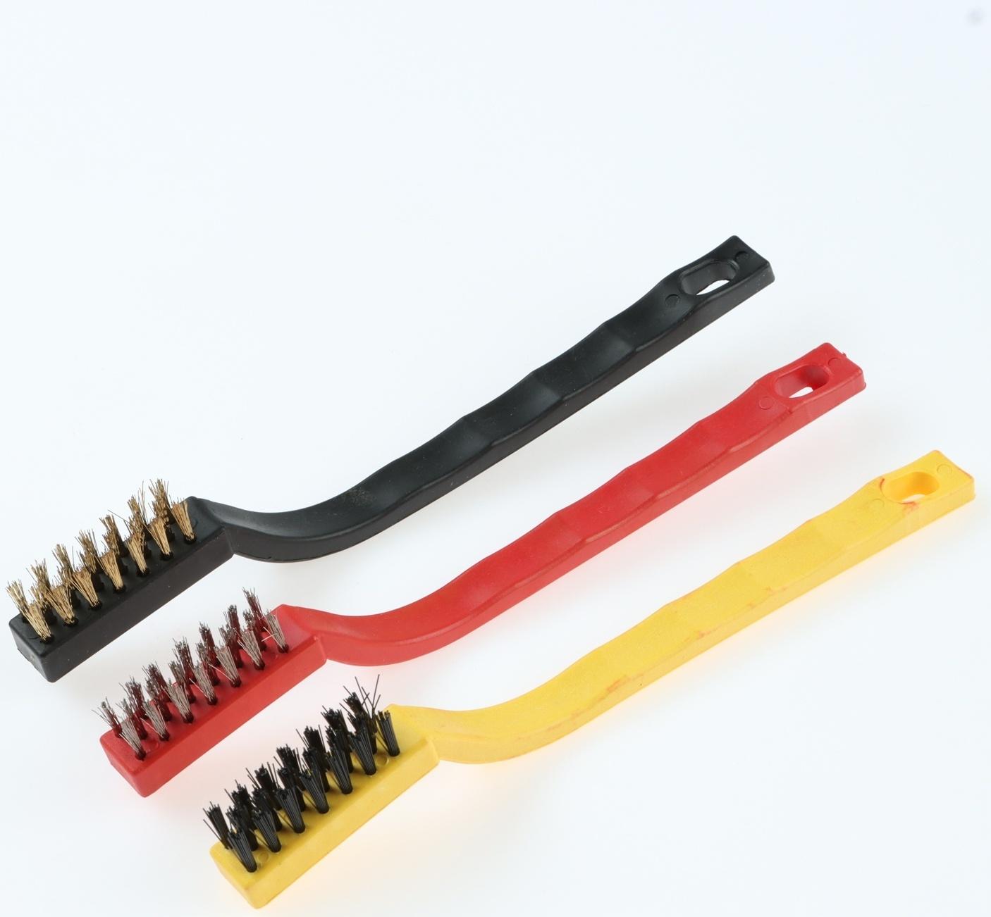 Щётка для чистки автомобиля, 17 см, металлическая щетина, микс, набор 3 шт