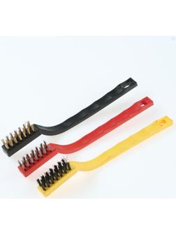 Щётка для чистки автомобиля, 17 см, металлическая щетина, микс, набор 3 шт