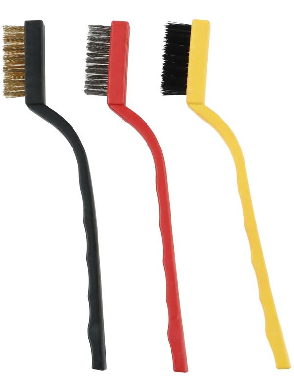 Щётка для чистки автомобиля, 17 см, металлическая щетина, микс, набор 3 шт