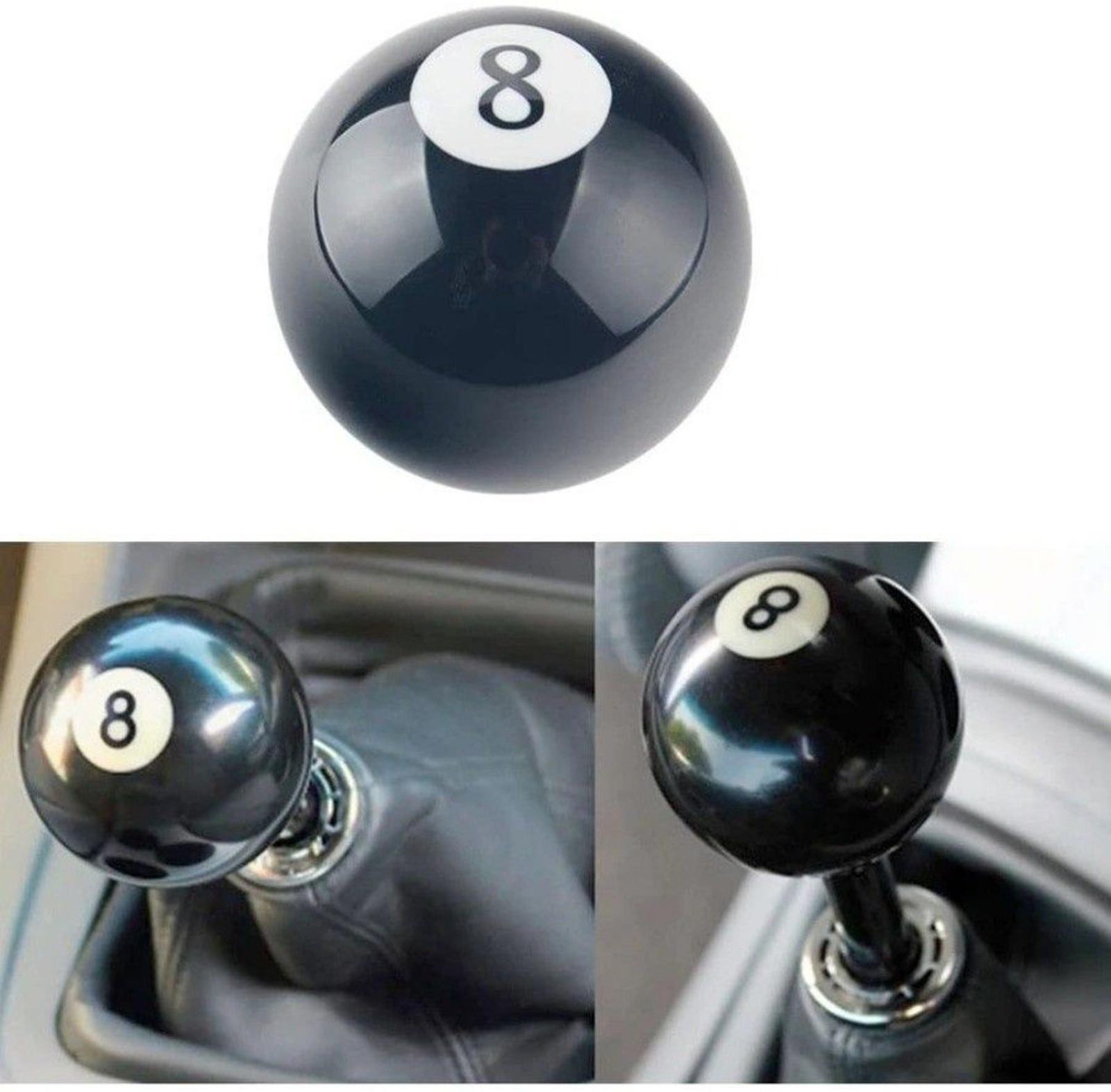 Ручка КПП, бильярдный шар №8, чёрный, диаметр 56 мм, под резьбу М8/М10