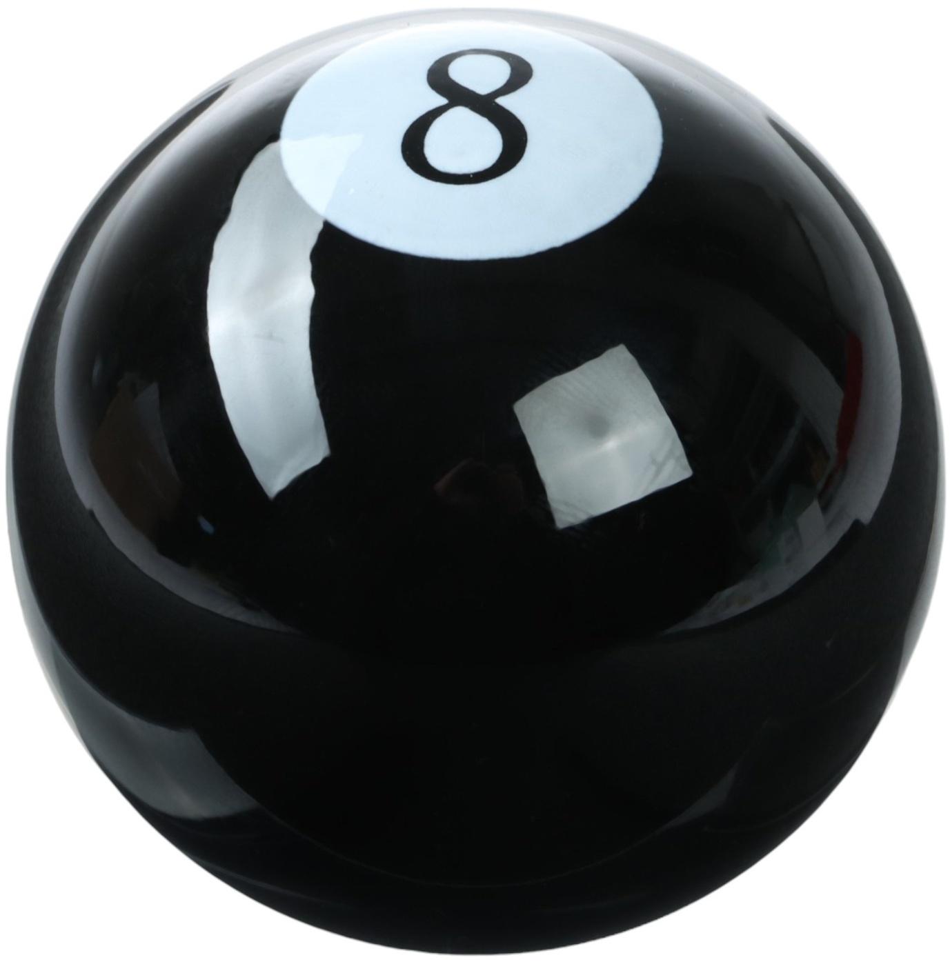 Ручка КПП, бильярдный шар №8, чёрный, диаметр 56 мм, под резьбу М8/М10
