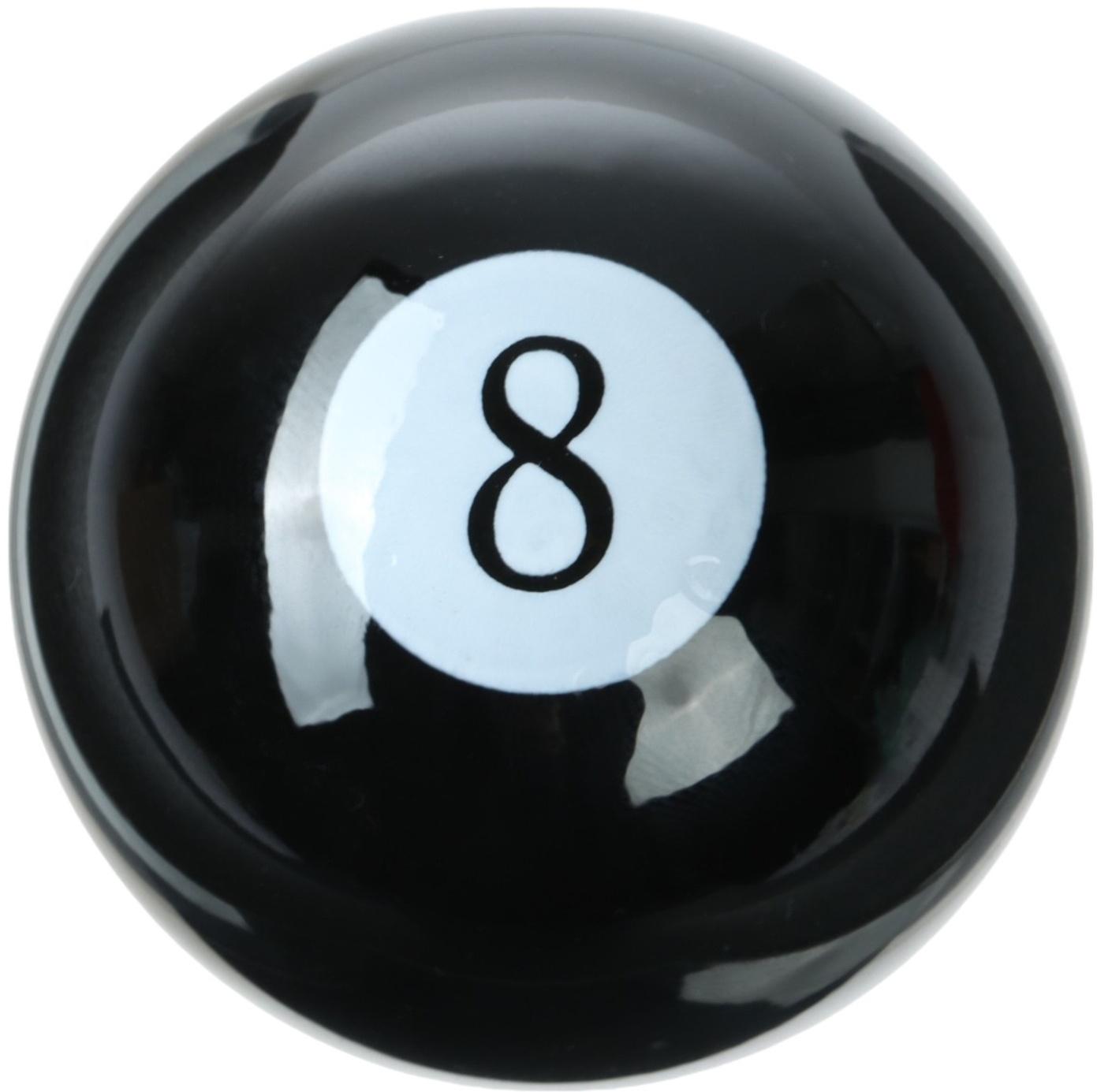 Ручка КПП, бильярдный шар №8, чёрный, диаметр 56 мм, под резьбу М8/М10