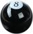 Ручка КПП, бильярдный шар №8, чёрный, диаметр 56 мм, под резьбу М8/М10