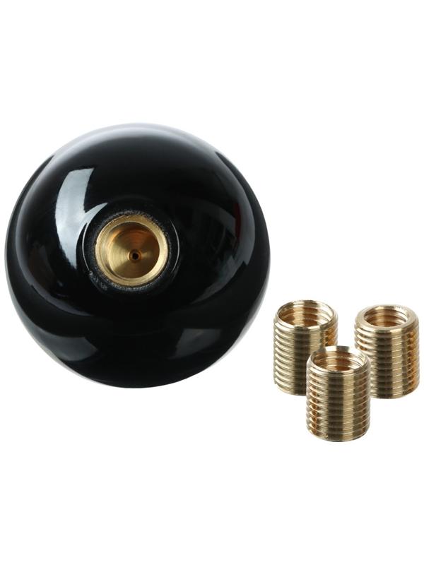Ручка КПП, бильярдный шар №8, чёрный, диаметр 56 мм, под резьбу М8/М10