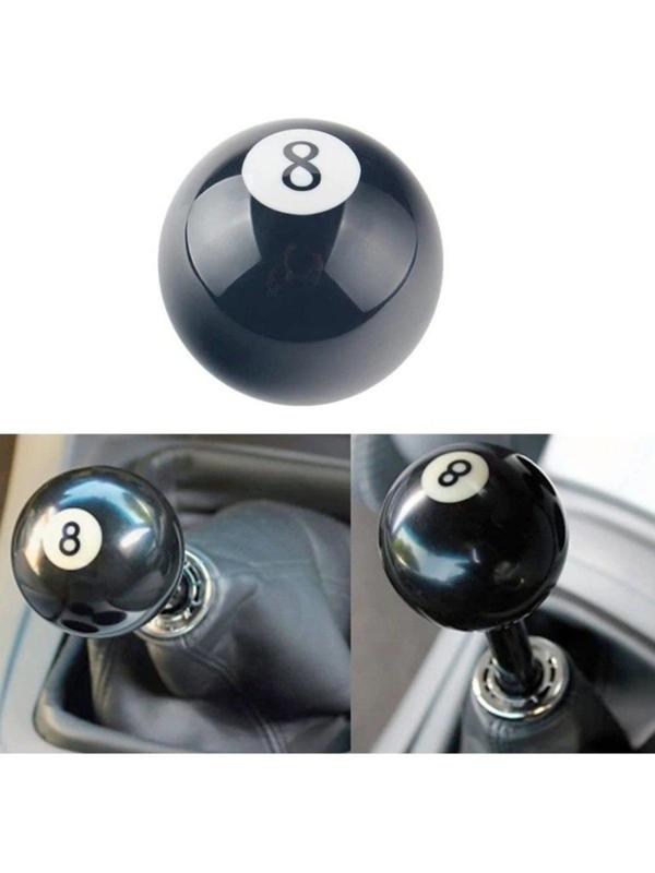 Ручка КПП, бильярдный шар №8, чёрный, диаметр 56 мм, под резьбу М8/М10
