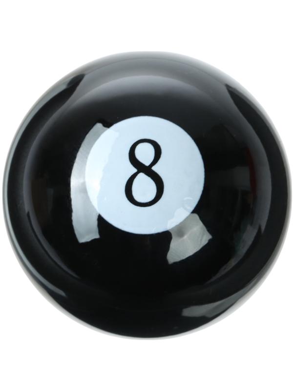 Ручка КПП, бильярдный шар №8, чёрный, диаметр 56 мм, под резьбу М8/М10