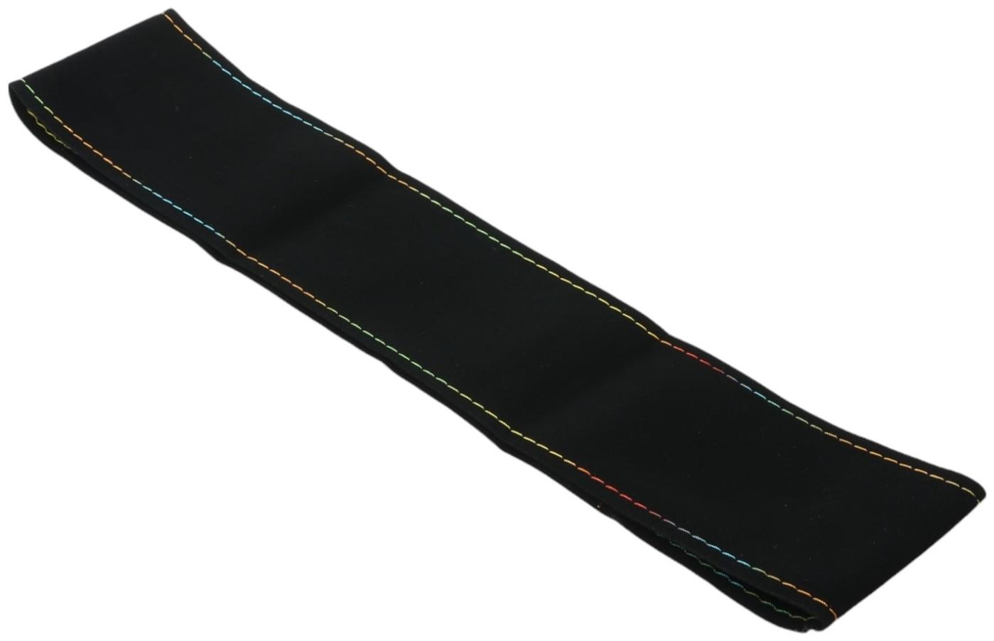 Оплётка на руль со шнуровкой, 38 см, чёрный, антискользящая, замша