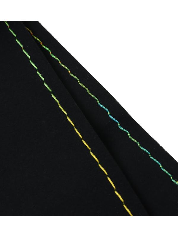 Оплётка на руль со шнуровкой, 38 см, чёрный, антискользящая, замша