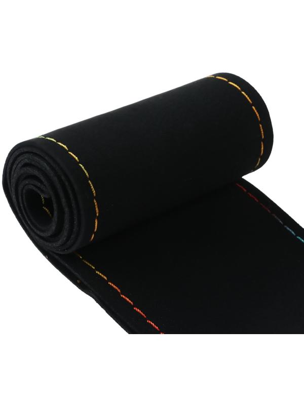 Оплётка на руль со шнуровкой, 38 см, чёрный, антискользящая, замша