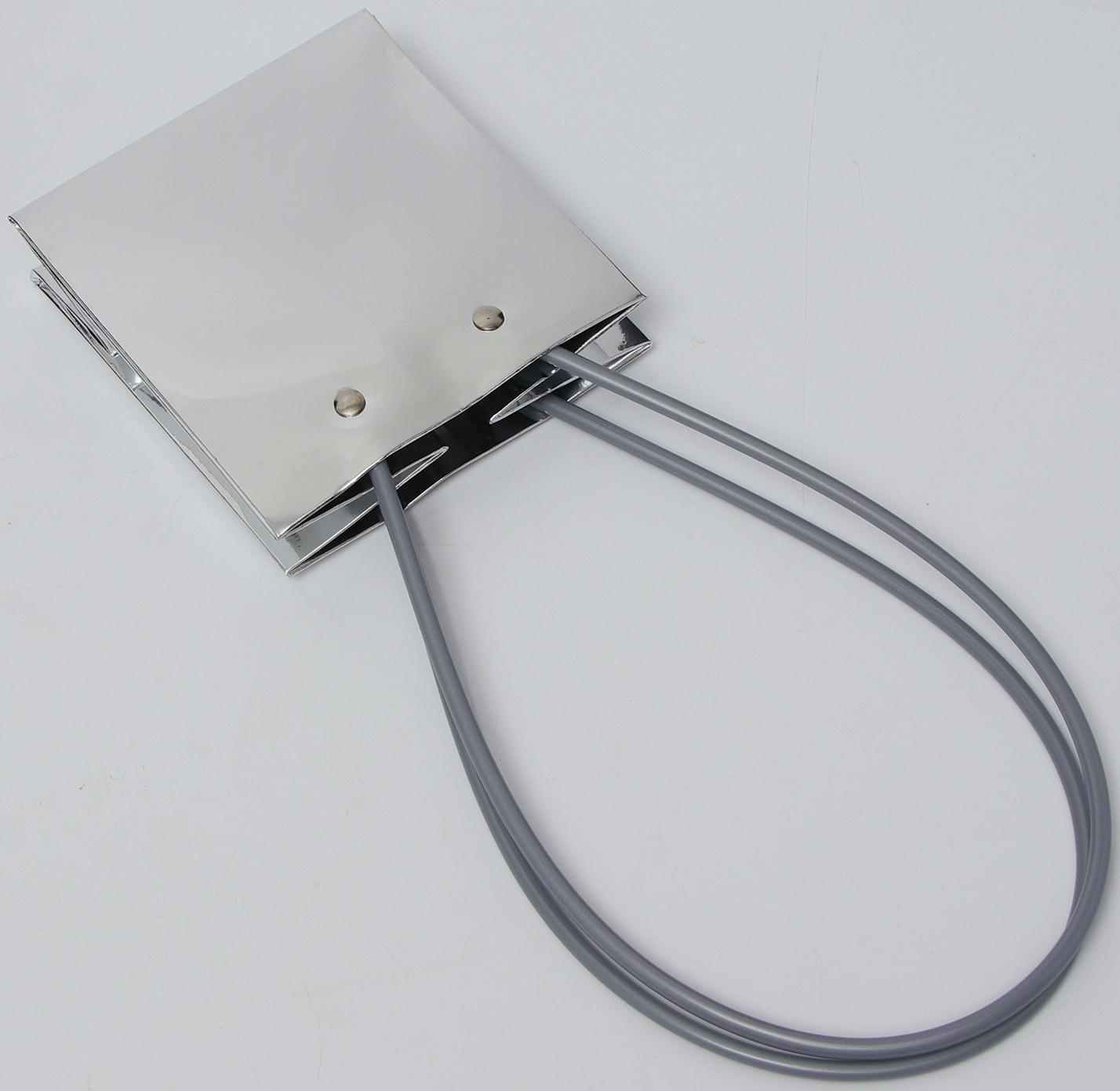 Сумка для цветов серебро, металлизированная, влагостойкая, 13х12х12 см